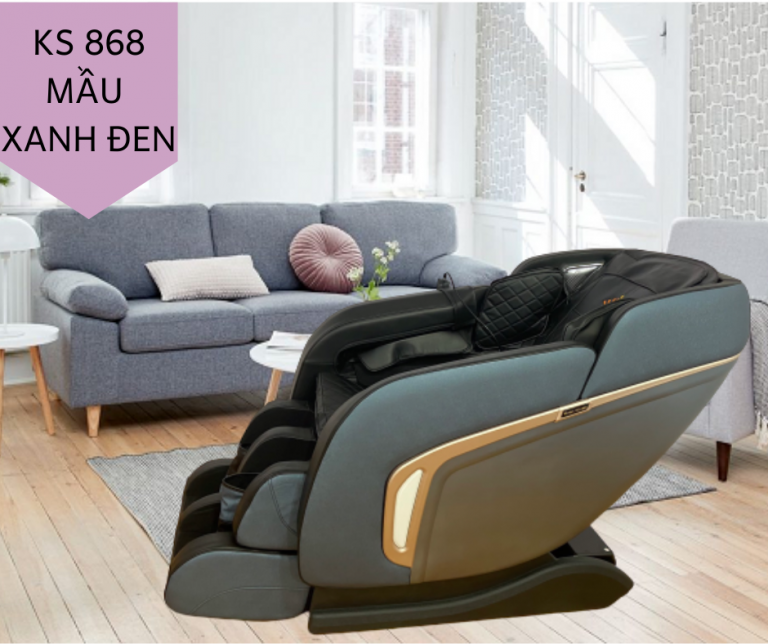 Ghế Massage toàn thân cao cấp MBH model KS-868 xanh-đen