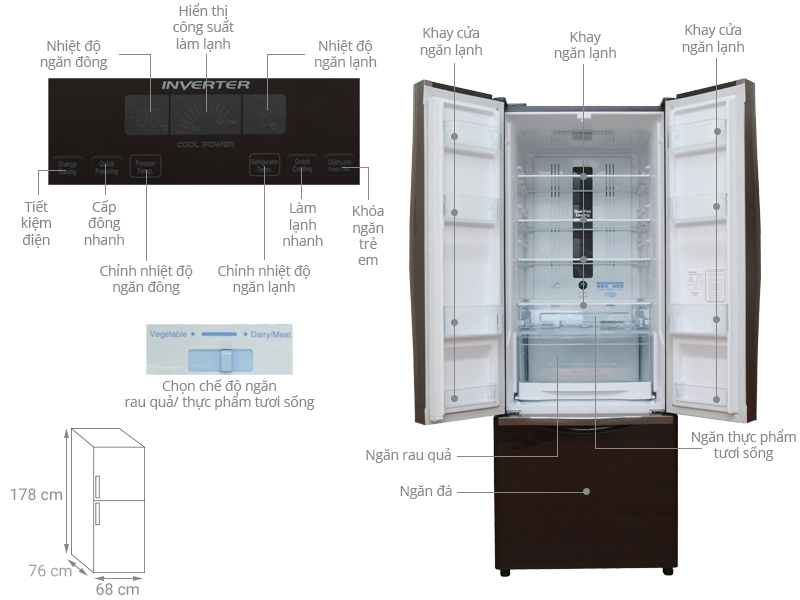 Tủ lạnh Samsung 234 lít RT22FARBDSA